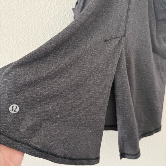 Lululemon Athletica Charcoal Racerback Open Slit Back Tank Top - Picture 2 of 4